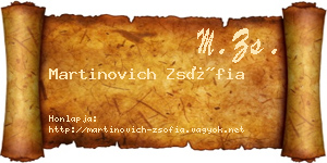 Martinovich Zsófia névjegykártya