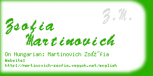 zsofia martinovich business card